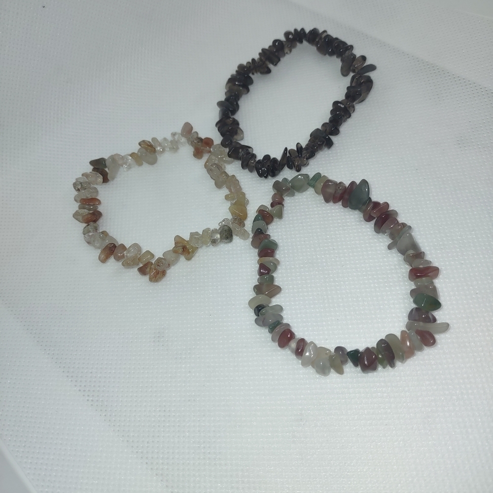 Crystal Chips Bracelets Lot